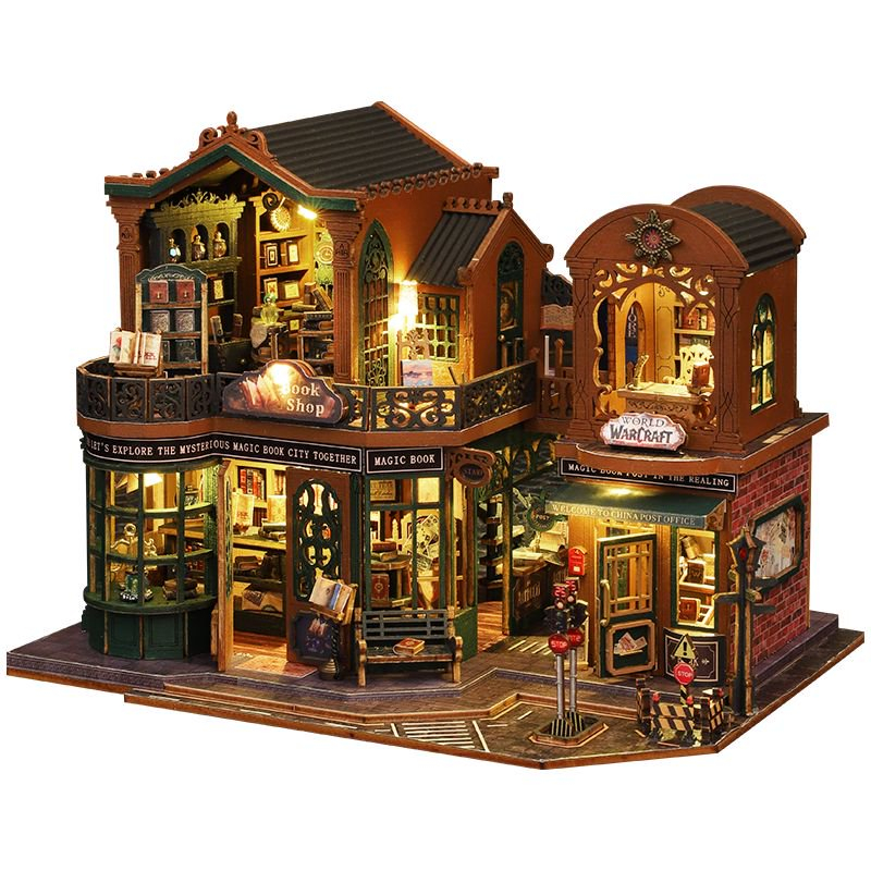 Twilight Bookstore 3D Wooden Miniature Model Kit
