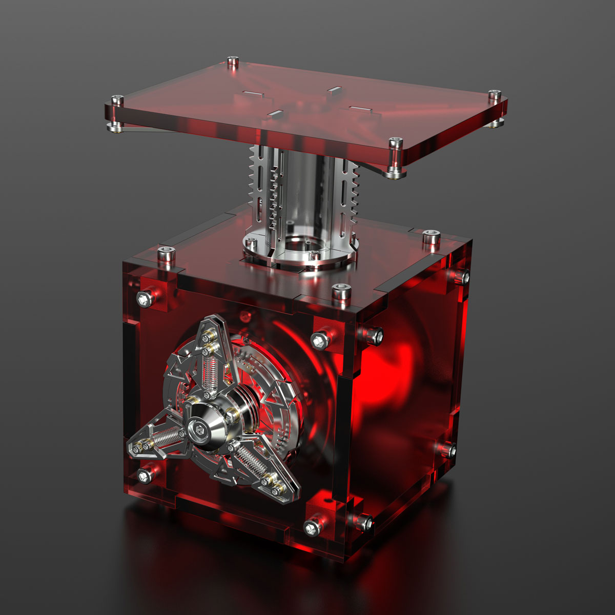 Acrylic light-emitting mechanical base