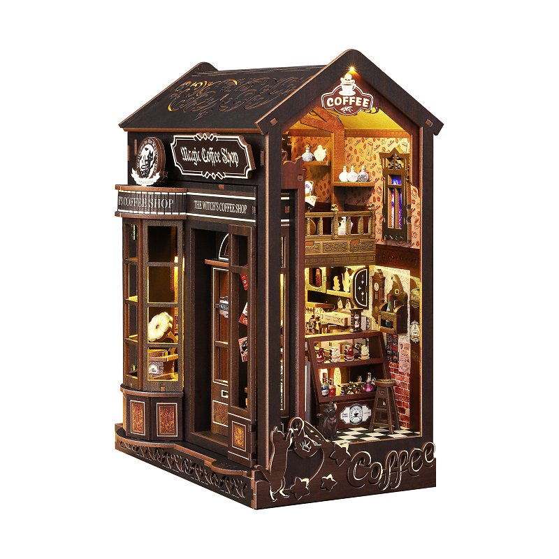 Magic Coffee 3D Wooden Bookend Set