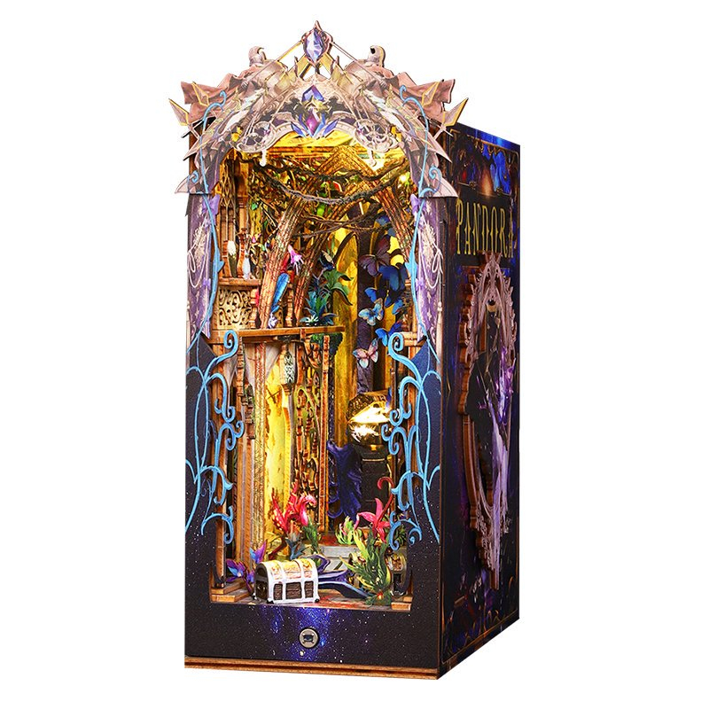 Pandora's Box 3D Wooden Bookend Set