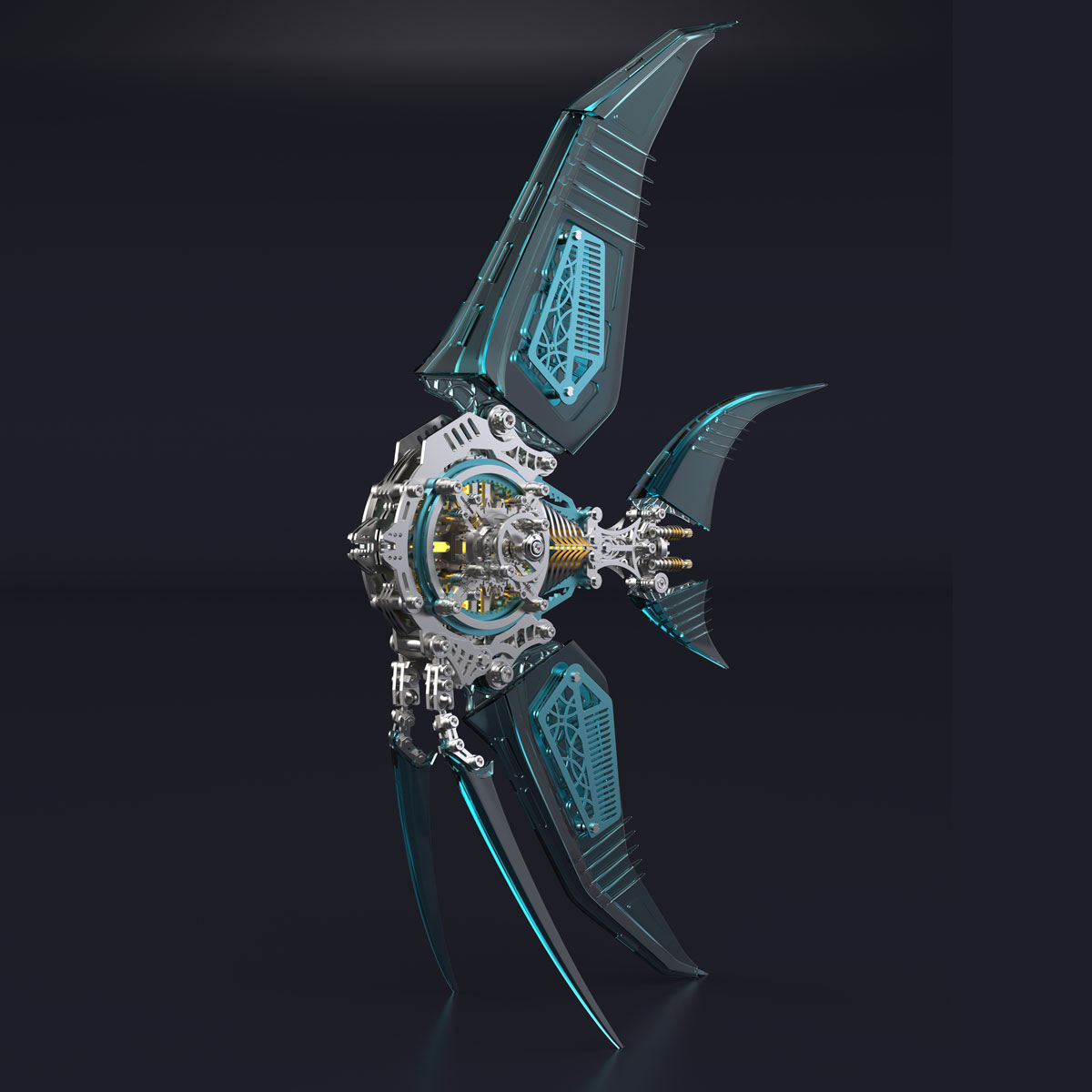 Unleash the Serene Mechanic: The "Fairy Fish" 3D Metal Mechanical Model