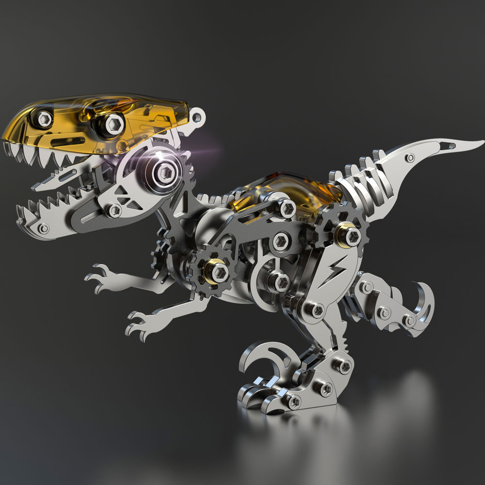 Unleash the Apex Hunter in Steel: The Velociraptor 3D Metal Mechanical Model Kit