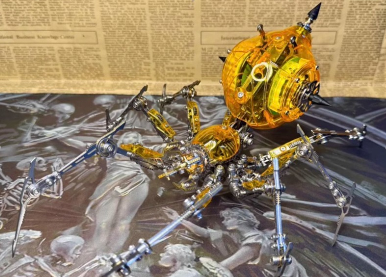 Click to view full screen Mechanical Weaver: Precision Spider 3D Metal Model photo review