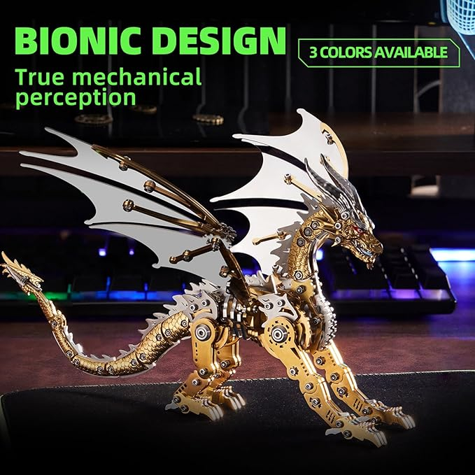 Metal Dragon Puzzle Building Set,Collectible Mechanical Engineering Crafts - Image 8