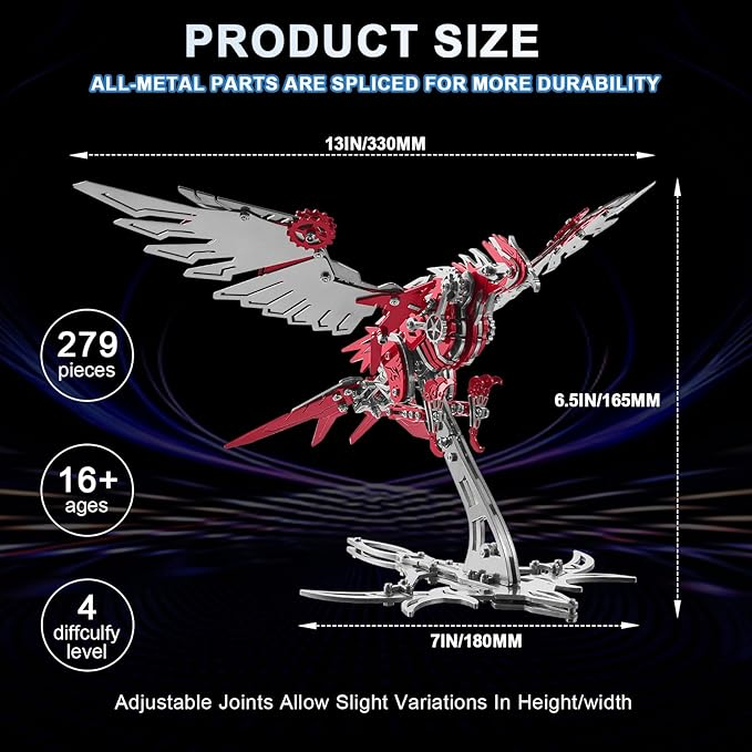 3D Puzzle Mechanical Eagle Models Kits for Men Teens and Students - Image 3