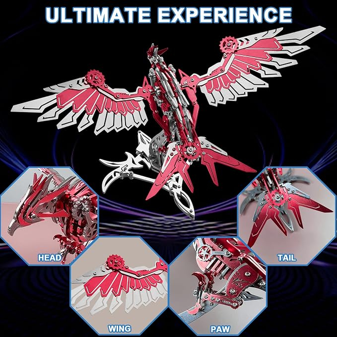 3D Puzzle Mechanical Eagle Models Kits for Men Teens and Students - Image 4