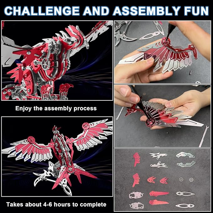 3D Puzzle Mechanical Eagle Models Kits for Men Teens and Students - Image 5