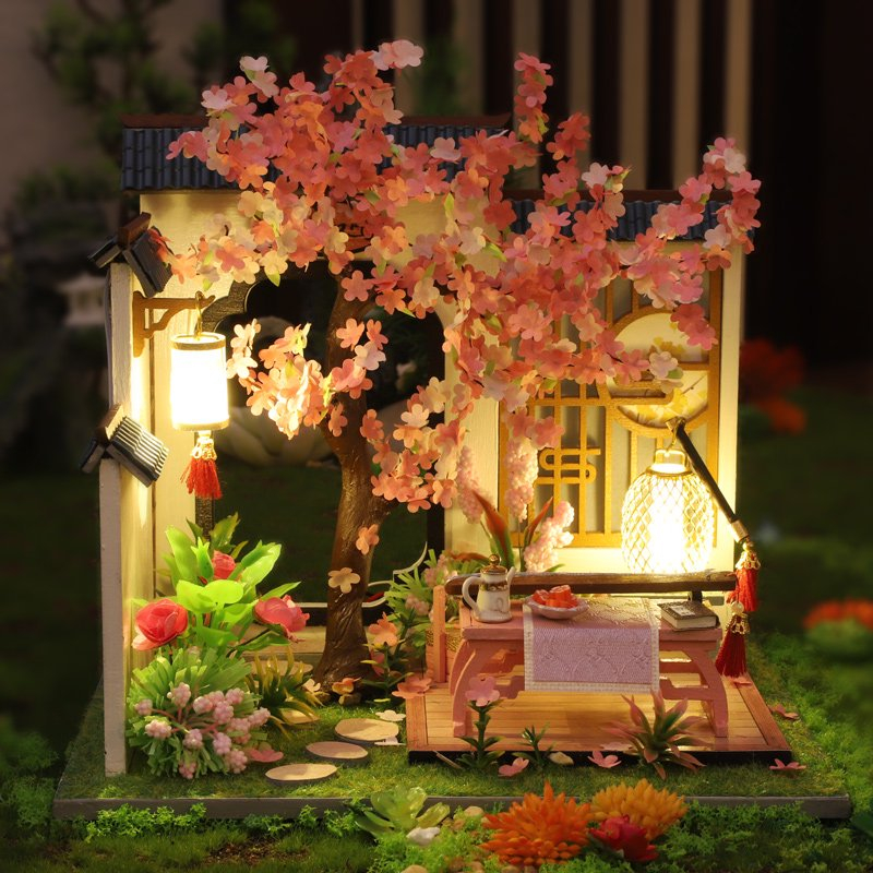 Harmonious Duet 3D Wooden Micro House – A Romantic Miniature of Love and Melody - Image 5