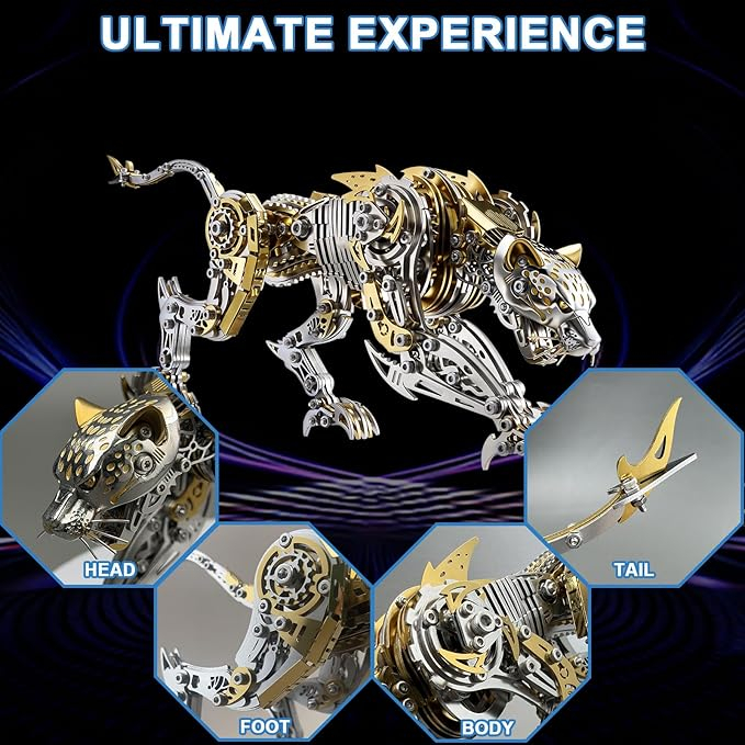Leopard 3D Metal Puzzle for Adults and Teens, Mechanical Assembly Models - Image 4