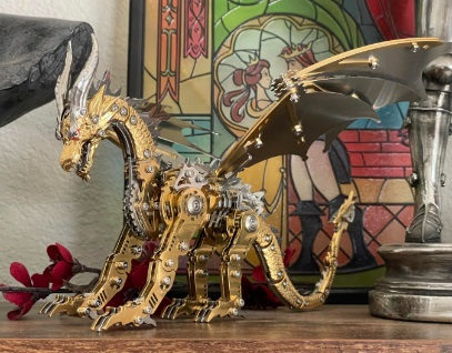 Click to view full screen Metal Dragon Puzzle Building Set,Collectible Mechanical Engineering Crafts photo review